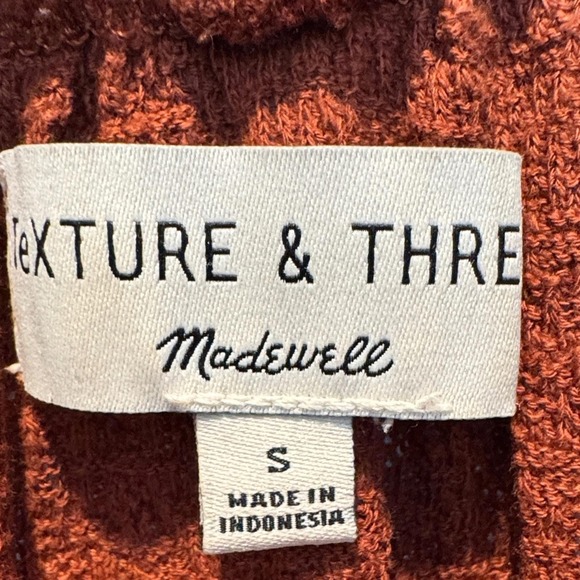 Madewell Elegant Rust Long Sleeve Top - size S - Picture 5 of 6